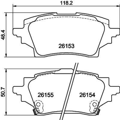 Bremžu uzliku kompl., Disku bremzes HELLA PAGID 8DB 355 040-221
