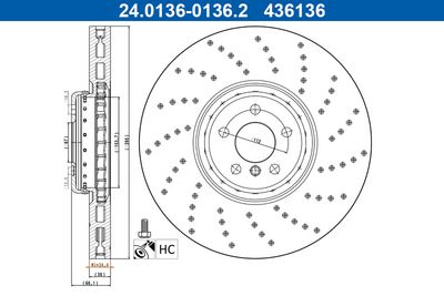Тормозной диск ATE 24.0136-0136.2