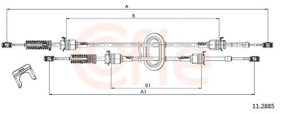 Трос, механическая коробка передач COFLE 92.11.2885