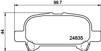 Bremžu uzliku kompl., Disku bremzes HELLA PAGID 8DB 355 014-751
