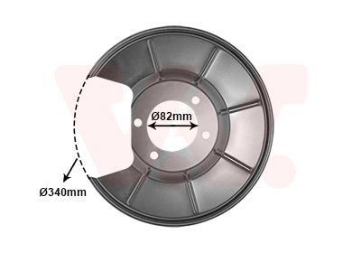 Dubļu sargs, Bremžu disks VAN WEZEL 1881373