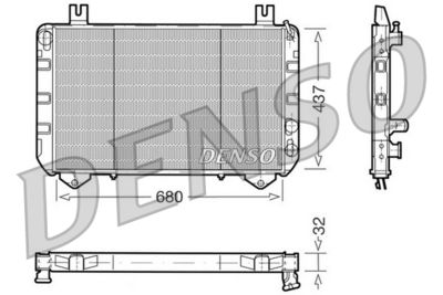 Radiators, Motora dzesēšanas sistēma DENSO DRM10093