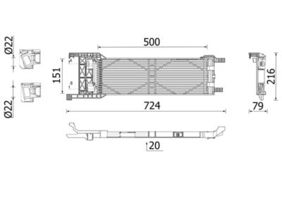 Eļļas radiators, Automātiskā pārnesumkārba MAHLE CLC 325 000P