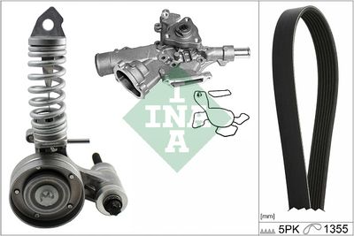Водяной насос + комплект ручейковых ремней Schaeffler INA 529 0297 30