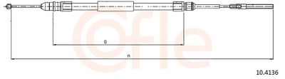 Тросик, cтояночный тормоз COFLE 10.4136