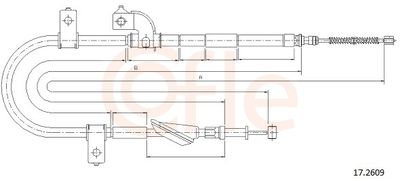 Тросик, cтояночный тормоз COFLE 92.17.2609
