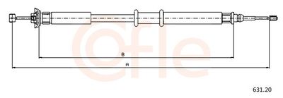 Тросик, cтояночный тормоз COFLE 631.20