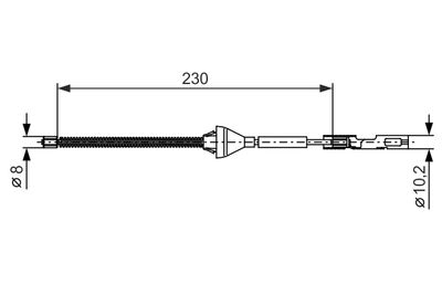 Тросик, cтояночный тормоз BOSCH 1 987 482 370