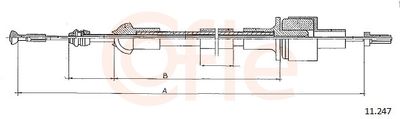 Трос, управление сцеплением COFLE 92.11.247