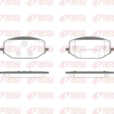 Bremžu uzliku kompl., Disku bremzes REMSA 1988.00
