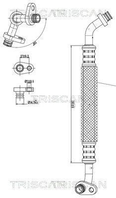 Трубопровод высокого / низкого давления, кондиционер TRISCAN 9010 28023