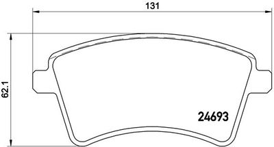 Bremžu uzliku kompl., Disku bremzes BREMBO P 68 053