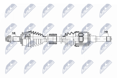 Приводной вал NTY NPW-PL-151