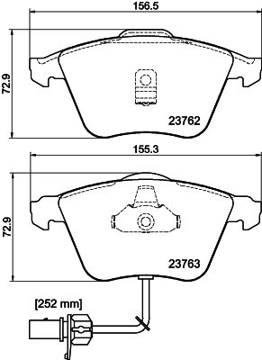 HELLA PAGID 8DB355009141 Bremžu uzliku kompl