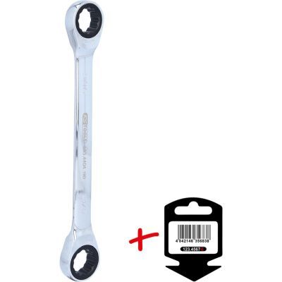 Divpusēja gredzenveida atslēga ar sprūdmehānismu KS TOOLS 503.4404-E