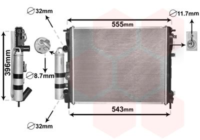Radiators, Motora dzesēšanas sistēma VAN WEZEL 4300M323