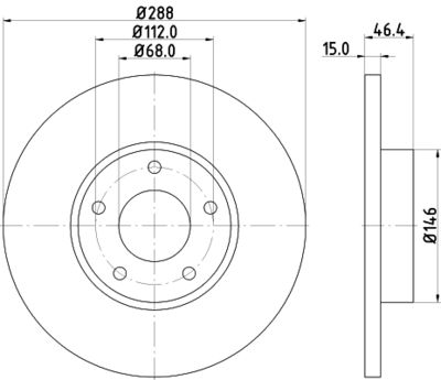 Bremžu diski HELLA PAGID 8DD 355 102-781