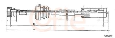 Тросик спидометра COFLE 92.S31032