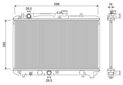 Radiators, Motora dzesēšanas sistēma VALEO 701355