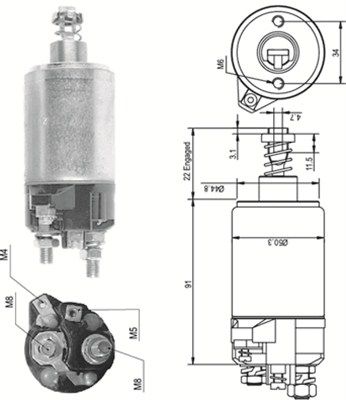 Ievilcējrelejs, Starteris MAGNETI MARELLI 940113050091