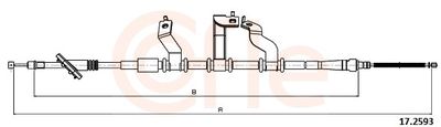 Тросик, cтояночный тормоз COFLE 92.17.2593
