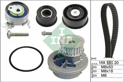 Ūdenssūknis + Zobsiksnas komplekts Schaeffler INA 530 0078 30