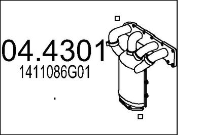 Катализатор MTS 04.4301