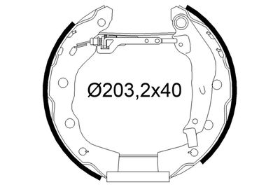 Bremžu loku komplekts VALEO 554971