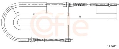 Тросик, cтояночный тормоз COFLE 11.6022