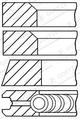 Virzuļa gredzenu komplekts GOETZE ENGINE 08-399500-10
