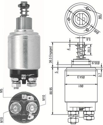 Ievilcējrelejs, Starteris MAGNETI MARELLI 940113050095