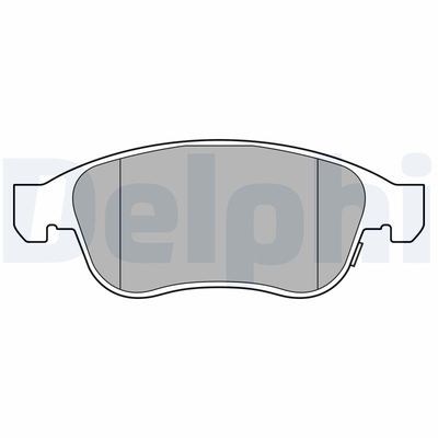 Комплект тормозных колодок, дисковый тормоз DELPHI LP3588