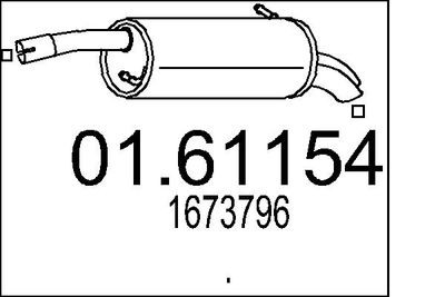 Глушитель выхлопных газов конечный MTS 01.61154