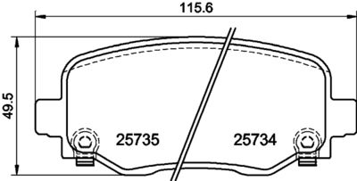 Bremžu uzliku kompl., Disku bremzes HELLA PAGID 8DB 355 024-701