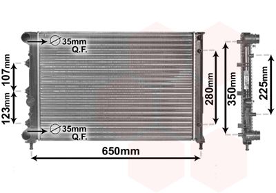 Radiators, Motora dzesēšanas sistēma VAN WEZEL 01002078