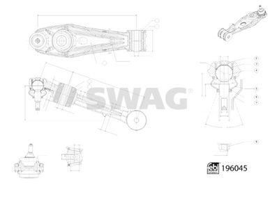 Neatkarīgās balstiekārtas svira, Riteņa piekare SWAG 33 11 1955