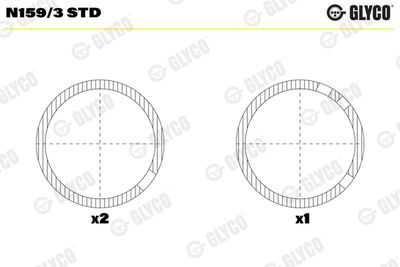 Подшипник распредвала GLYCO N159/3 STD