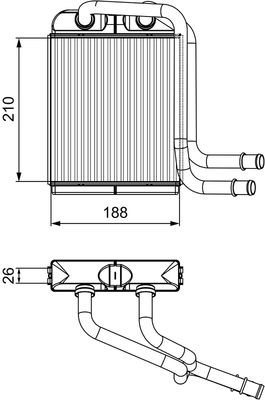 Теплообменник, отопление салона VALEO 811524