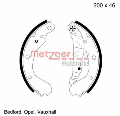 Комплект тормозных колодок METZGER MG 419