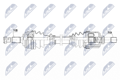 Приводной вал NTY NPW-PE-077