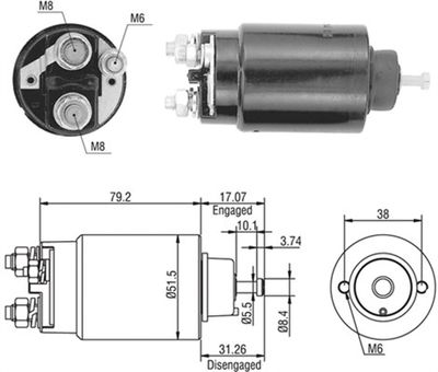 Ievilcējrelejs, Starteris MAGNETI MARELLI 940113050446