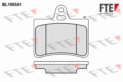 Bremžu uzliku kompl., Disku bremzes FTE 9010381