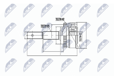 Шарнирный комплект, приводной вал NTY NPZ-NS-056