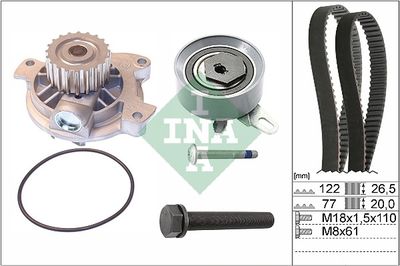 Ūdenssūknis + Zobsiksnas komplekts Schaeffler INA 530 0406 30