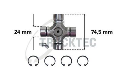 TRUCKTEC AUTOMOTIVE 0234053 Šarnīrs, kardānvārpsta