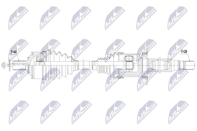 Приводной вал NTY NPW-VV-175
