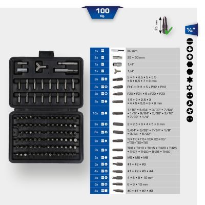 Komplekts, Skrūvgrieža ieliktņi (Uzgaļi) KS TOOLS BT053100