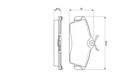 Bremžu uzliku kompl., Disku bremzes BOSCH 0986424490