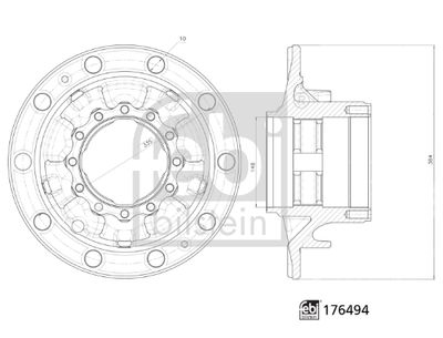 Ступица колеса FEBI BILSTEIN 176494