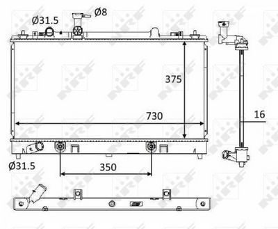 Radiators, Motora dzesēšanas sistēma NRF 58560